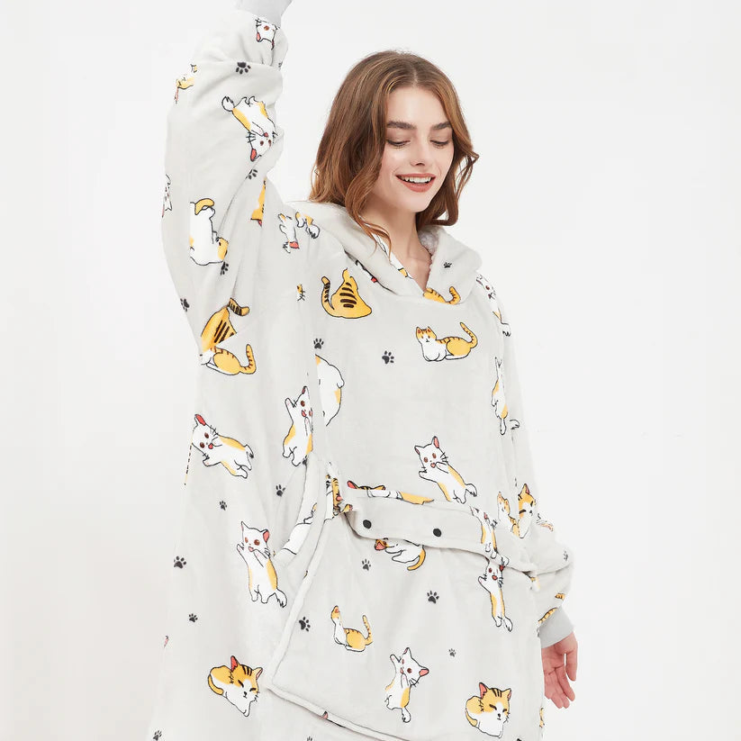 Warm Blanket Hoodie - Cozy Wearable Blanket