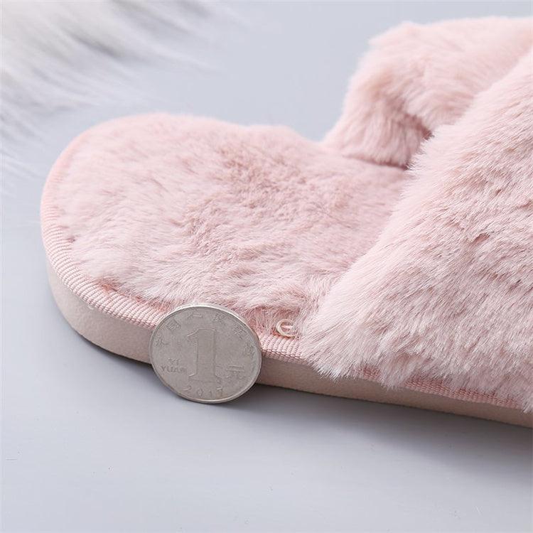 Cozy Faux Fur Slippers for Women - Plush Indoor Slides