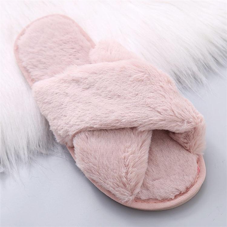 Cozy Faux Fur Slippers for Women - Plush Indoor Slides