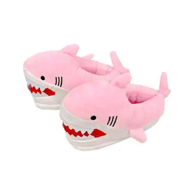 Zapatillas de casa de felpa Warm Shark para mujer