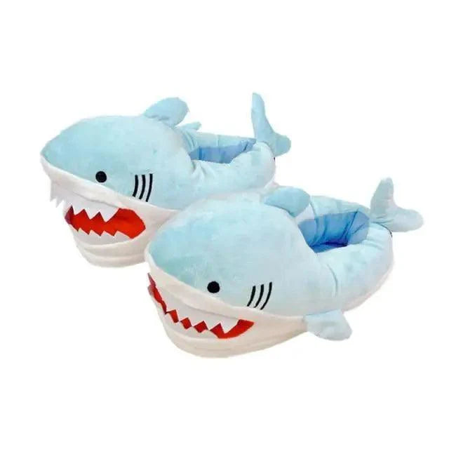 Zapatillas de casa de felpa Warm Shark para mujer