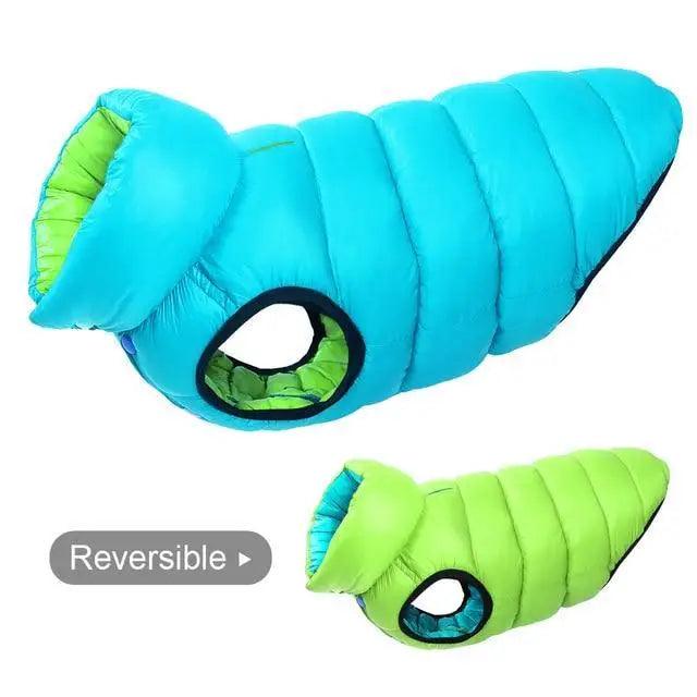 Abrigo de Invierno Reversible para Perros - Chaqueta de Mascota Cálida y Resistente al Agua