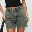Washed High Rise Denim Shorts - Korvel