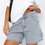 Washed High Rise Denim Shorts - Korvel