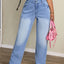 Washed High Waist Jeans - Korvel