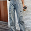 Washed Jeans with Pockets - Korvel