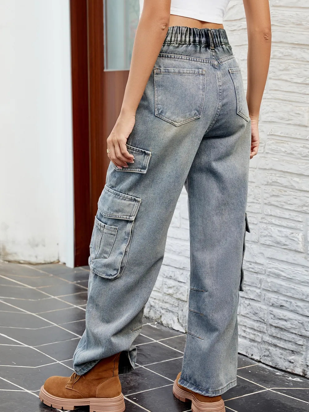 Washed Jeans with Pockets - Korvel