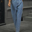 Washed pearl denim straight leg pants - Korvel