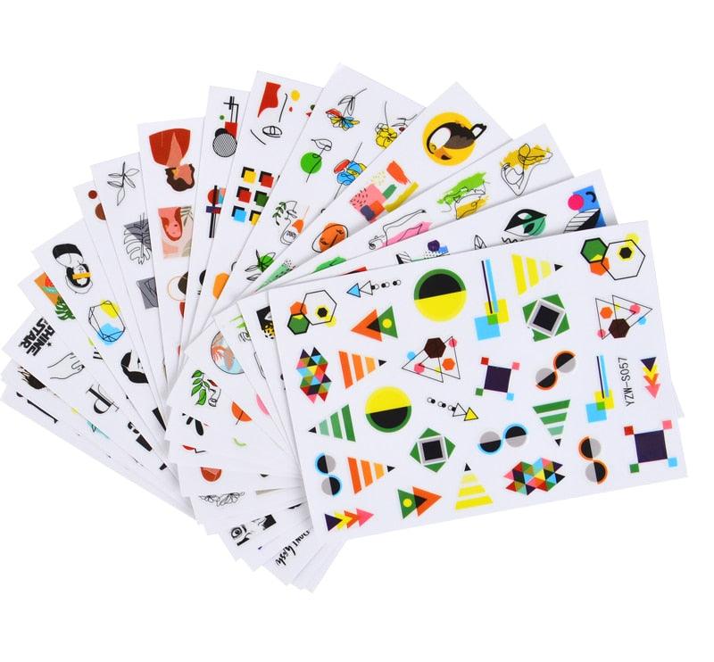Elegantes Stickers de Uñas 3D con Decal de Agua