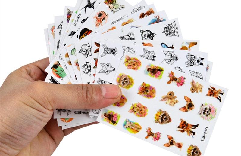 Elegantes Stickers de Uñas 3D con Decal de Agua