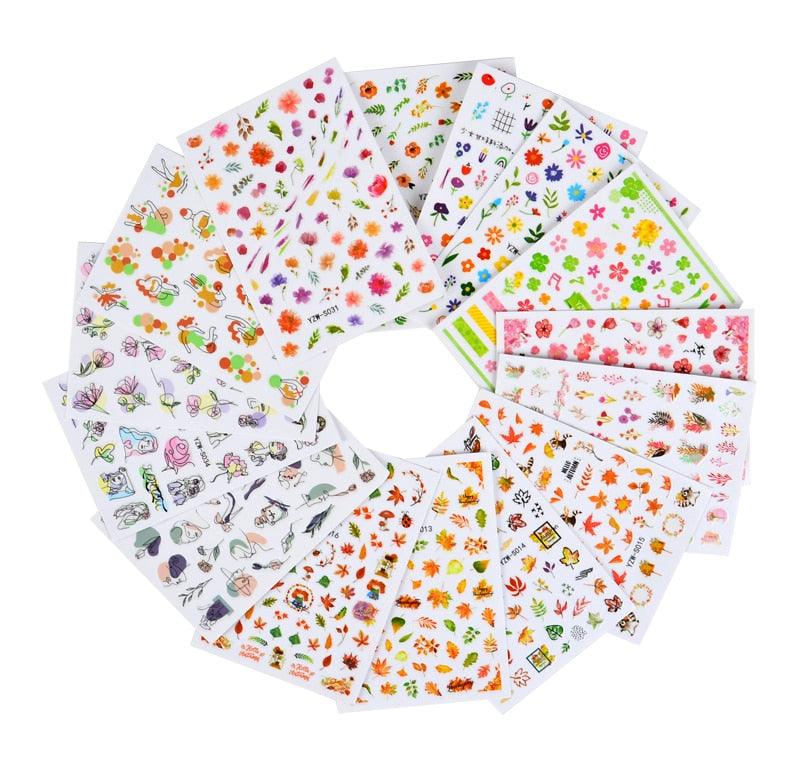 Elegantes Stickers de Uñas 3D con Decal de Agua