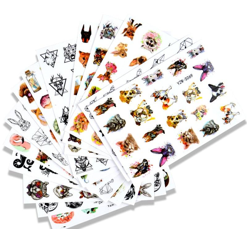 Elegantes Stickers de Uñas 3D con Decal de Agua