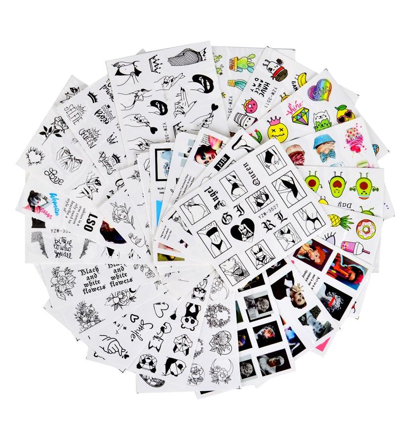 Elegantes Stickers de Uñas 3D con Decal de Agua