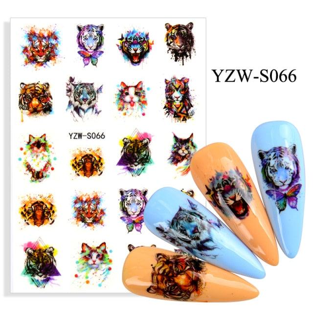 Elegantes Stickers de Uñas 3D con Decal de Agua