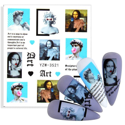 Elegant 3D Water Decal Nail Art Stickers