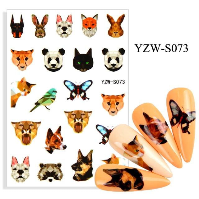 Elegantes Stickers de Uñas 3D con Decal de Agua
