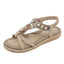 Water Diamond Flower Casual Fashion Versatile Flat Sandals for Women - Korvel