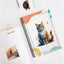 Cahier à spirale Chat Aquarelle pour Étudiants ou Amateurs de Chats