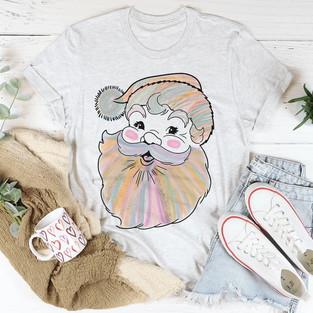 Festive Watercolor Santa Graphic Tee - Korvel