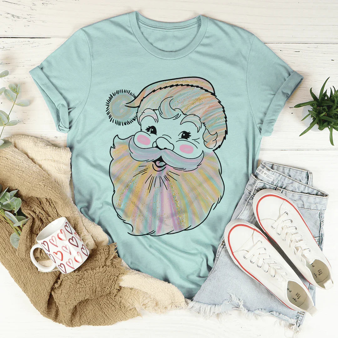 Festive Watercolor Santa Graphic Tee - Korvel