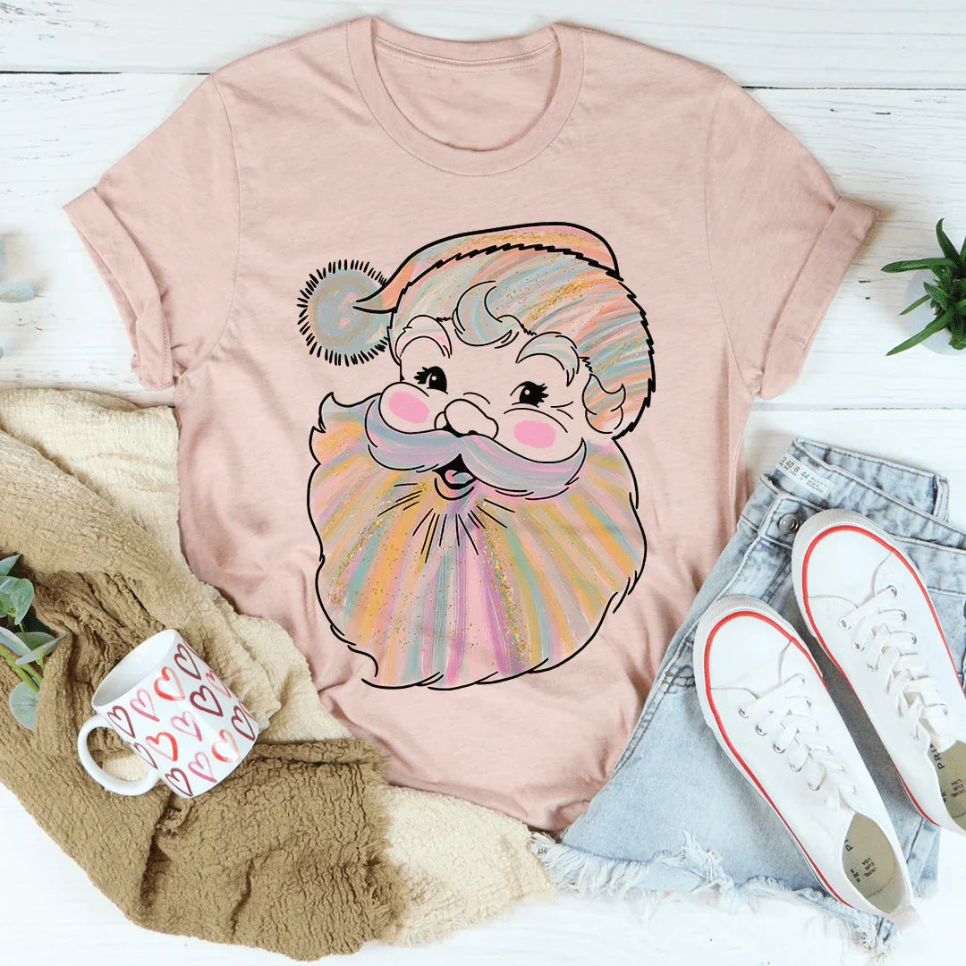 Festive Watercolor Santa Graphic Tee - Korvel