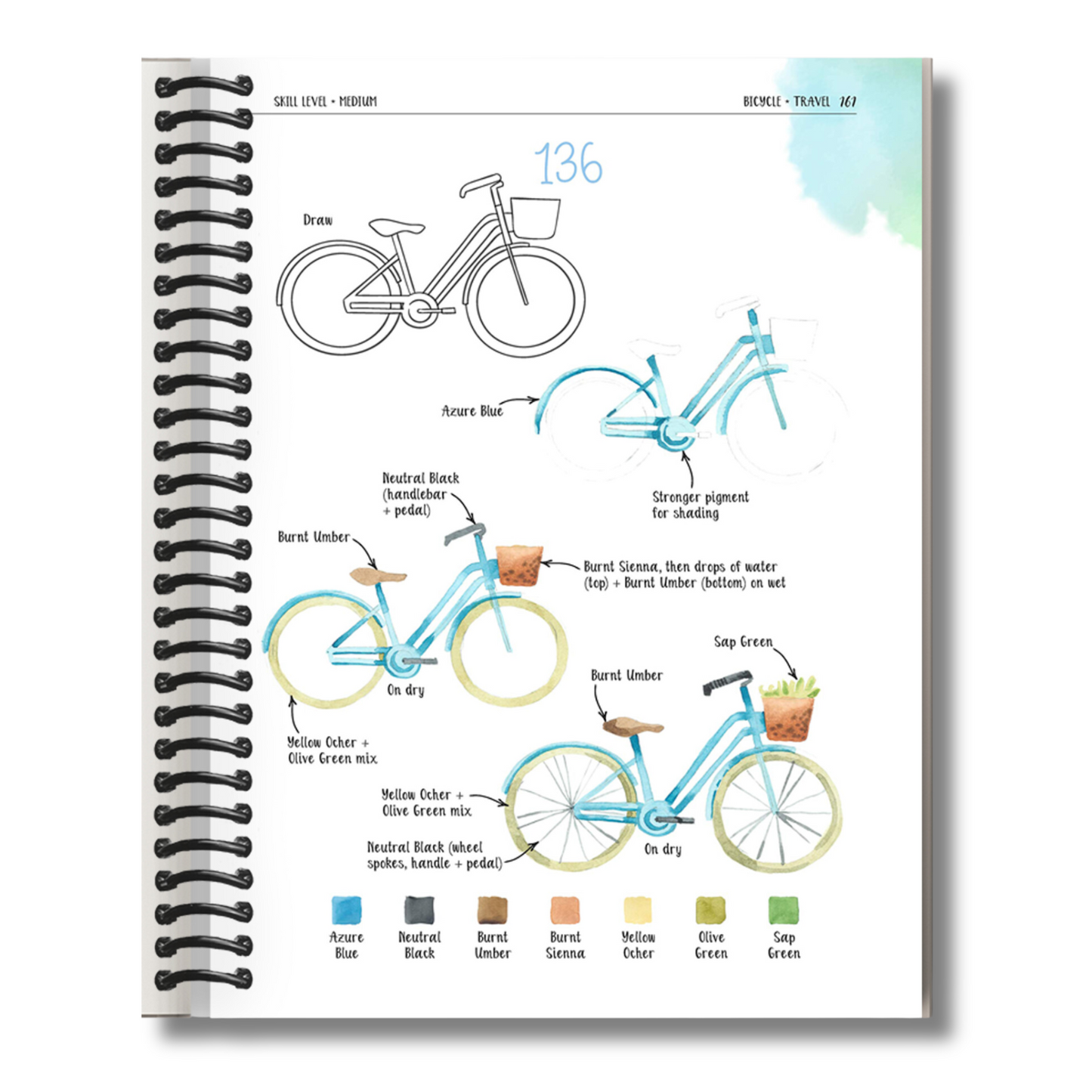 Master Watercolor Art in Four Easy Steps: 150 Engaging Projects for All Levels (Spiral Bound) - Korvel