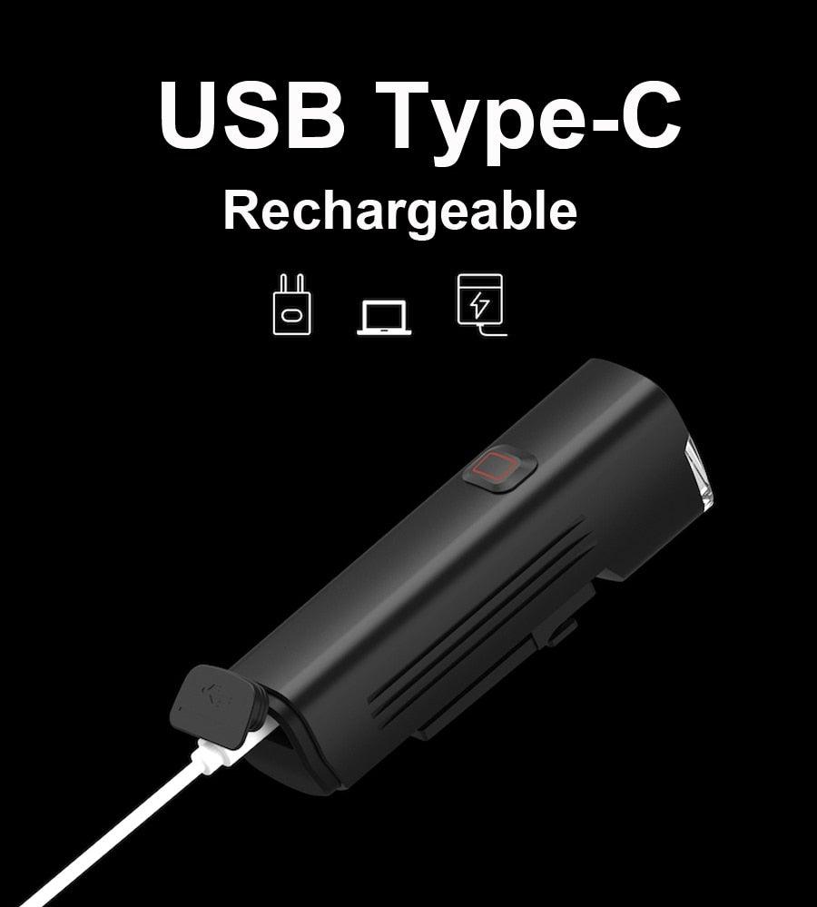 Juego de luces para bicicleta recargables por USB y a prueba de agua