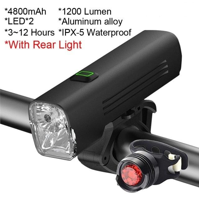 Juego de luces para bicicleta recargables por USB y a prueba de agua