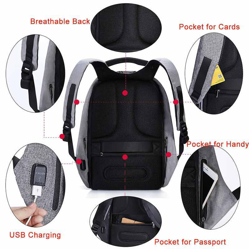 Waterproof Laptop Backpack Men 15inch Multifunction Anti theft Backpack USB Charging Male Travel School Backpacks - Korvel