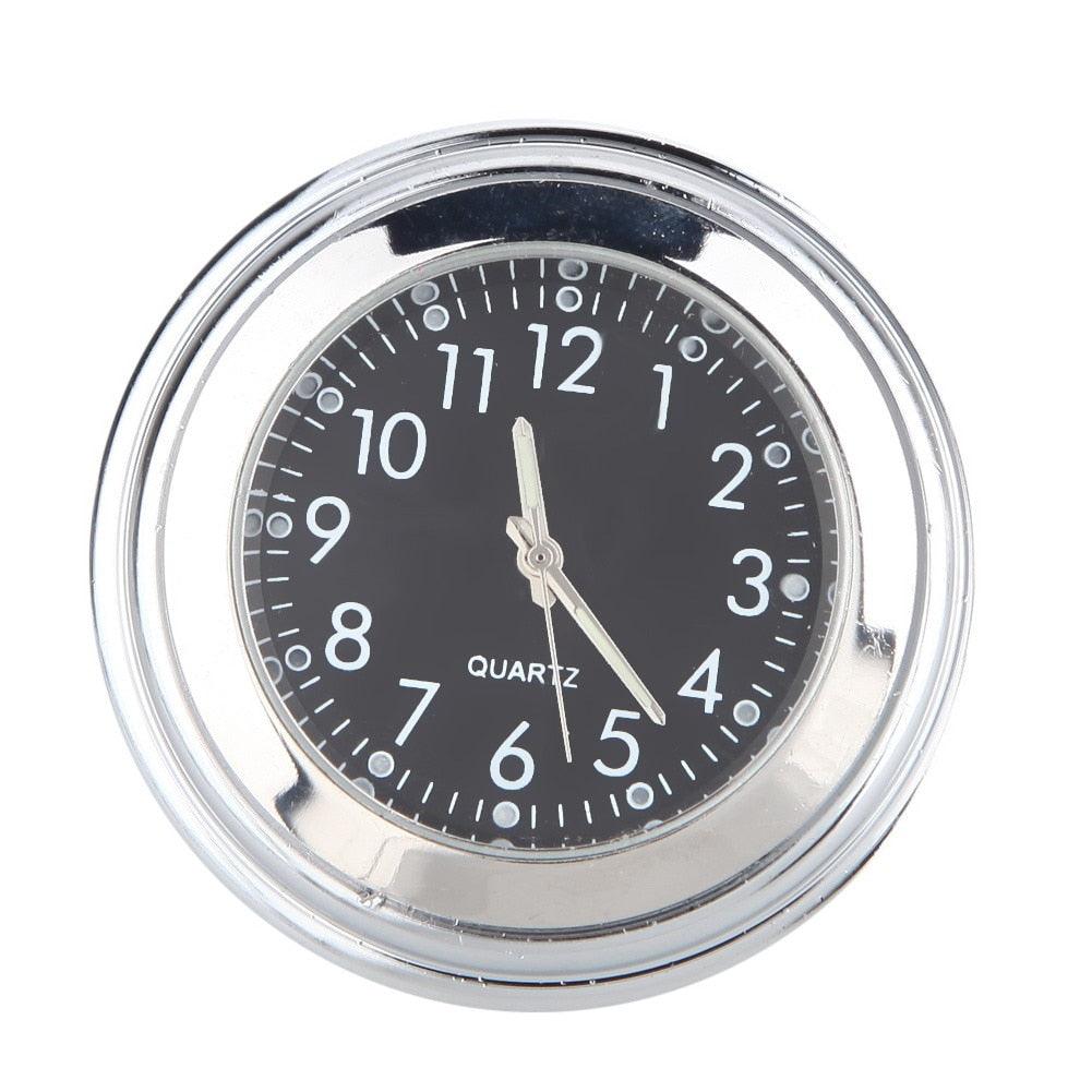 Waterproof  Motorcycle Handlebar Mount Quartz Clock Motorcycle Handlebar Motorcycle Handlebar Clock Motorcycle Modification Handlebar Mount Waterproof Quartz Clock Watch Accessories Watch Aluminum Luminous Clock Moto Black Accessories - Korvel