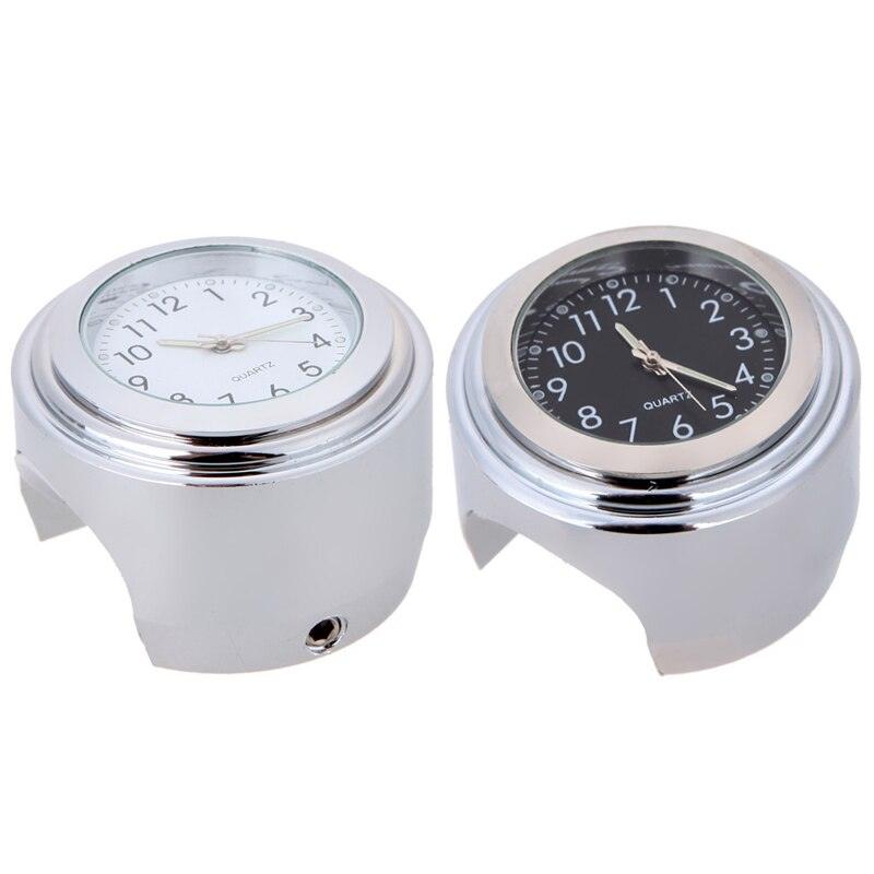 Waterproof  Motorcycle Handlebar Mount Quartz Clock Motorcycle Handlebar Motorcycle Handlebar Clock Motorcycle Modification Handlebar Mount Waterproof Quartz Clock Watch Accessories Watch Aluminum Luminous Clock Moto Black Accessories - Korvel