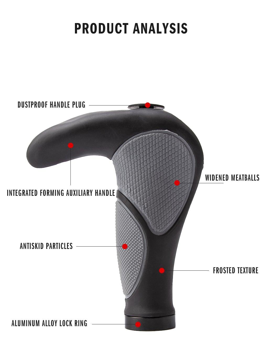 Poignées de Guidon de Vélo Étanches Ergonomiques - Design Antidérapant