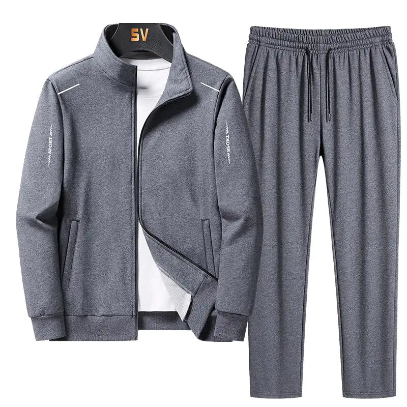 Ensemble de manteau à fermeture éclair et pantalon de sport premium
