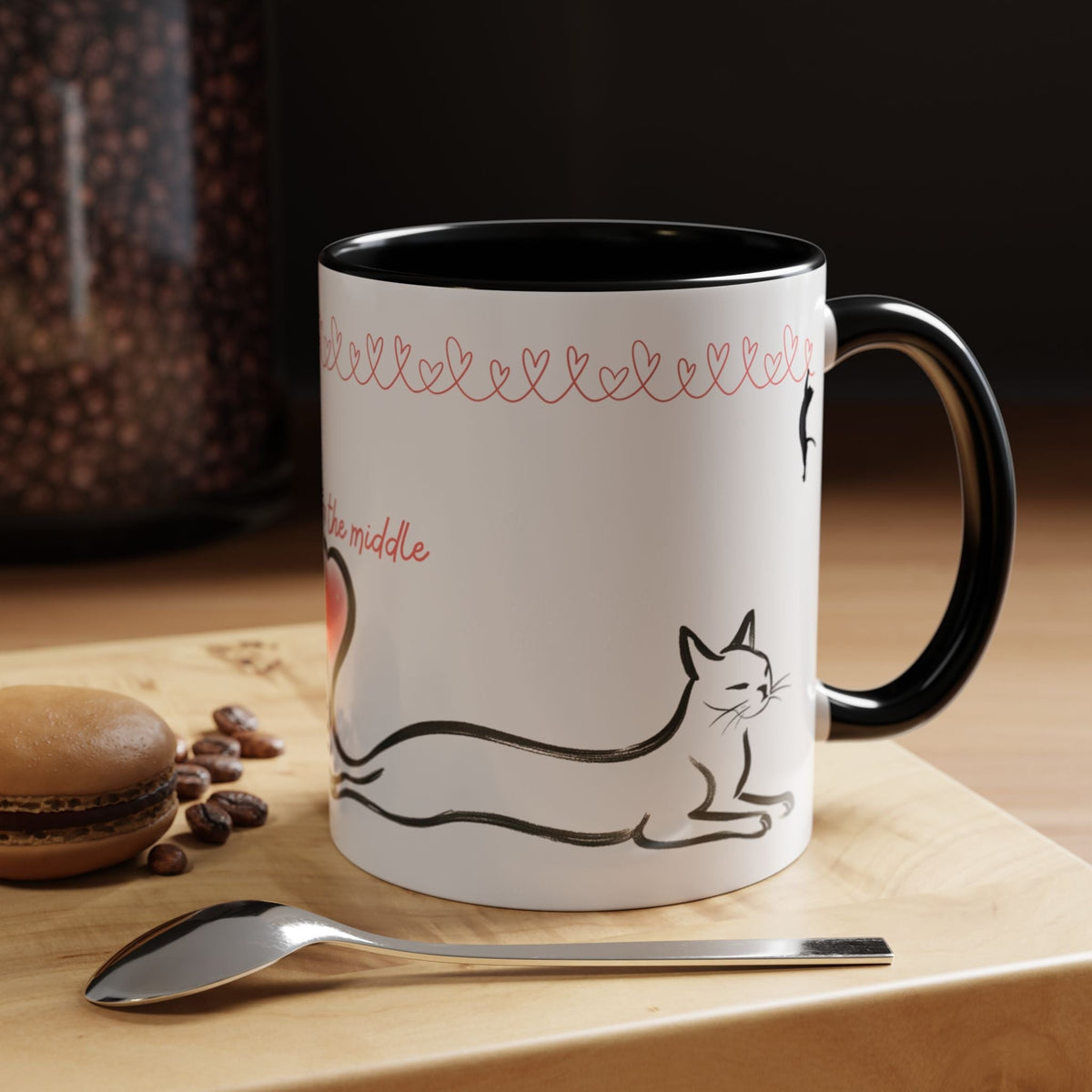 We Meet in the Middle Cat Wraparound Coffee Mug