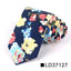 Corbata Delgada Floral Elegante para Hombres - Diseño de Algodón Premium