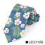 Corbata Delgada Floral Elegante para Hombres - Diseño de Algodón Premium