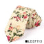 Corbata Delgada Floral Elegante para Hombres - Diseño de Algodón Premium