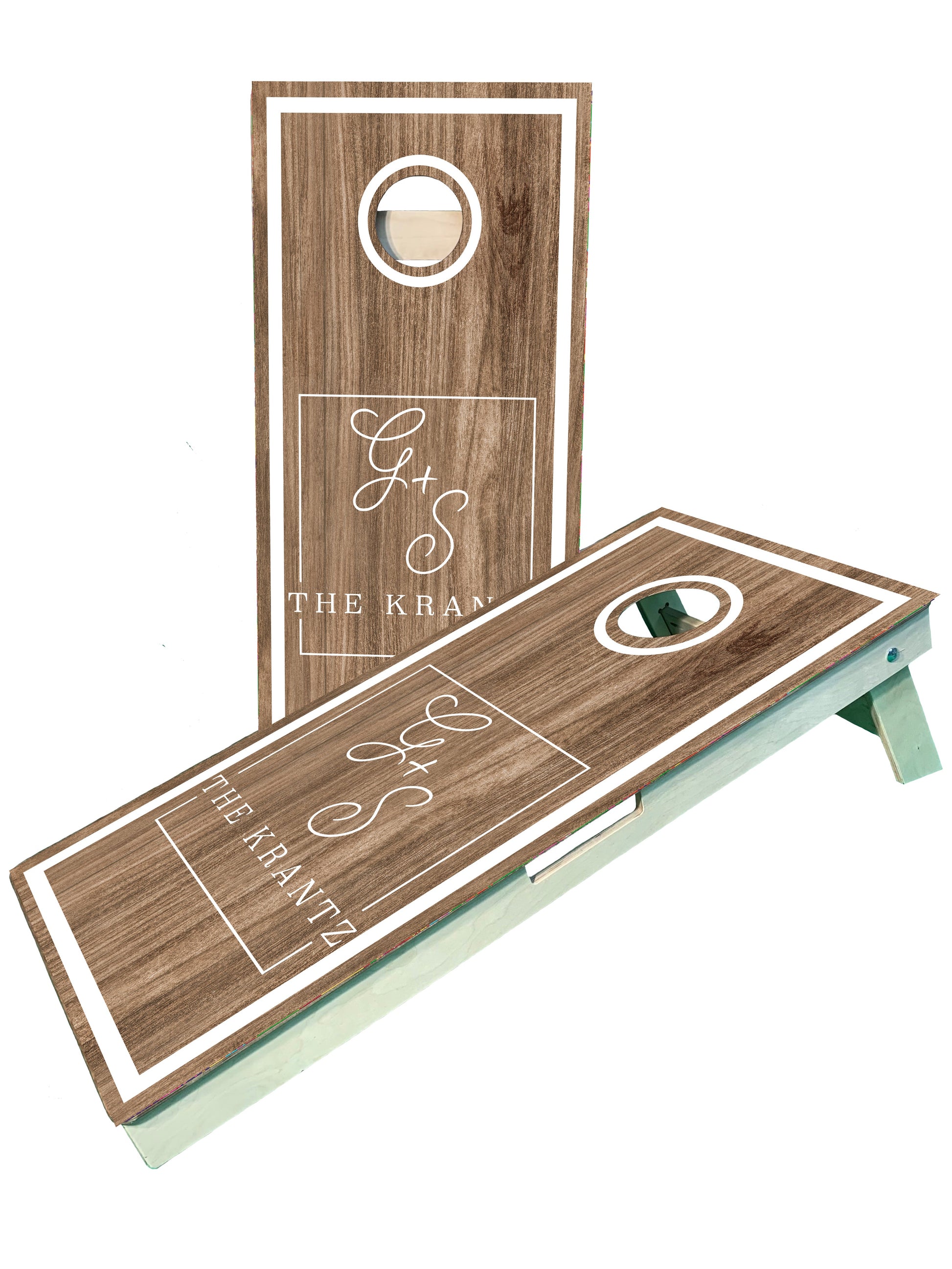 Customizable Wedding Cornhole Boards with Personalized Initials - Korvel