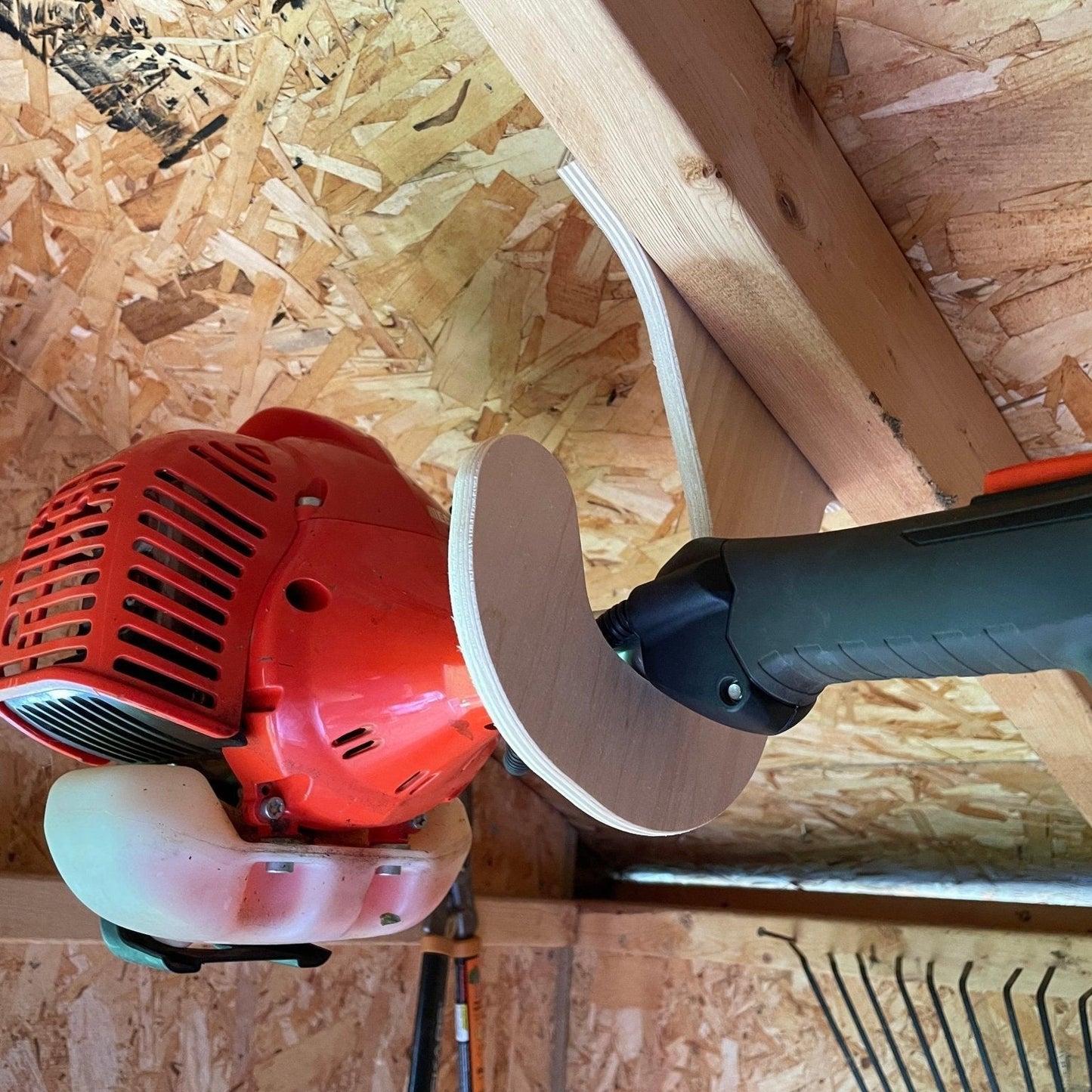 Ceiling-Mounted Weed Trimmer Organizer Rack - Korvel