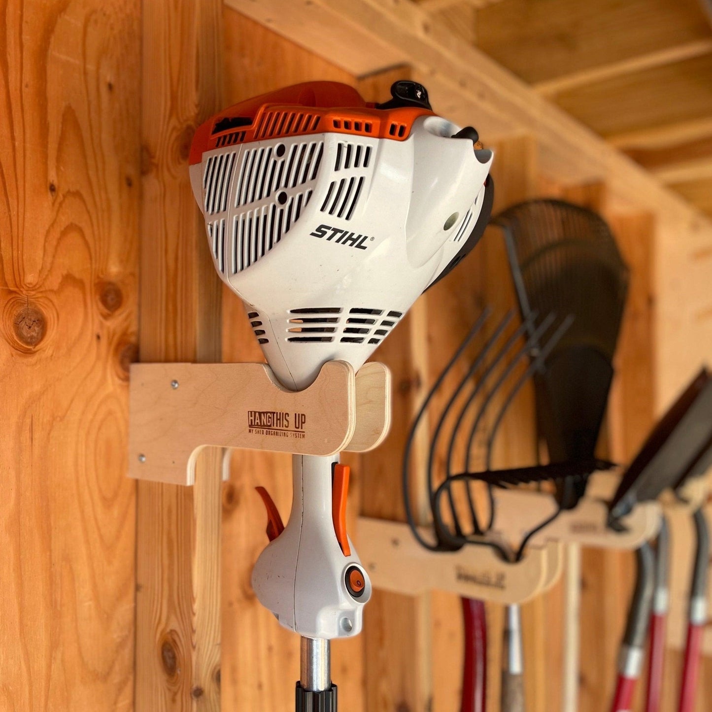 Weed Wacker Organizer Rack - Stud Mounted