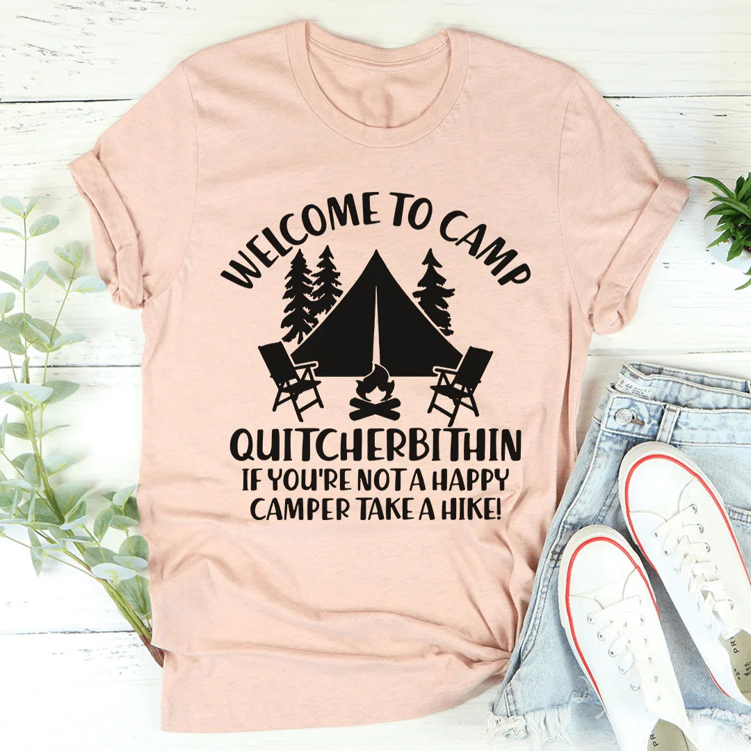 Welcome To Camp Quitcherbithin Tee - Korvel