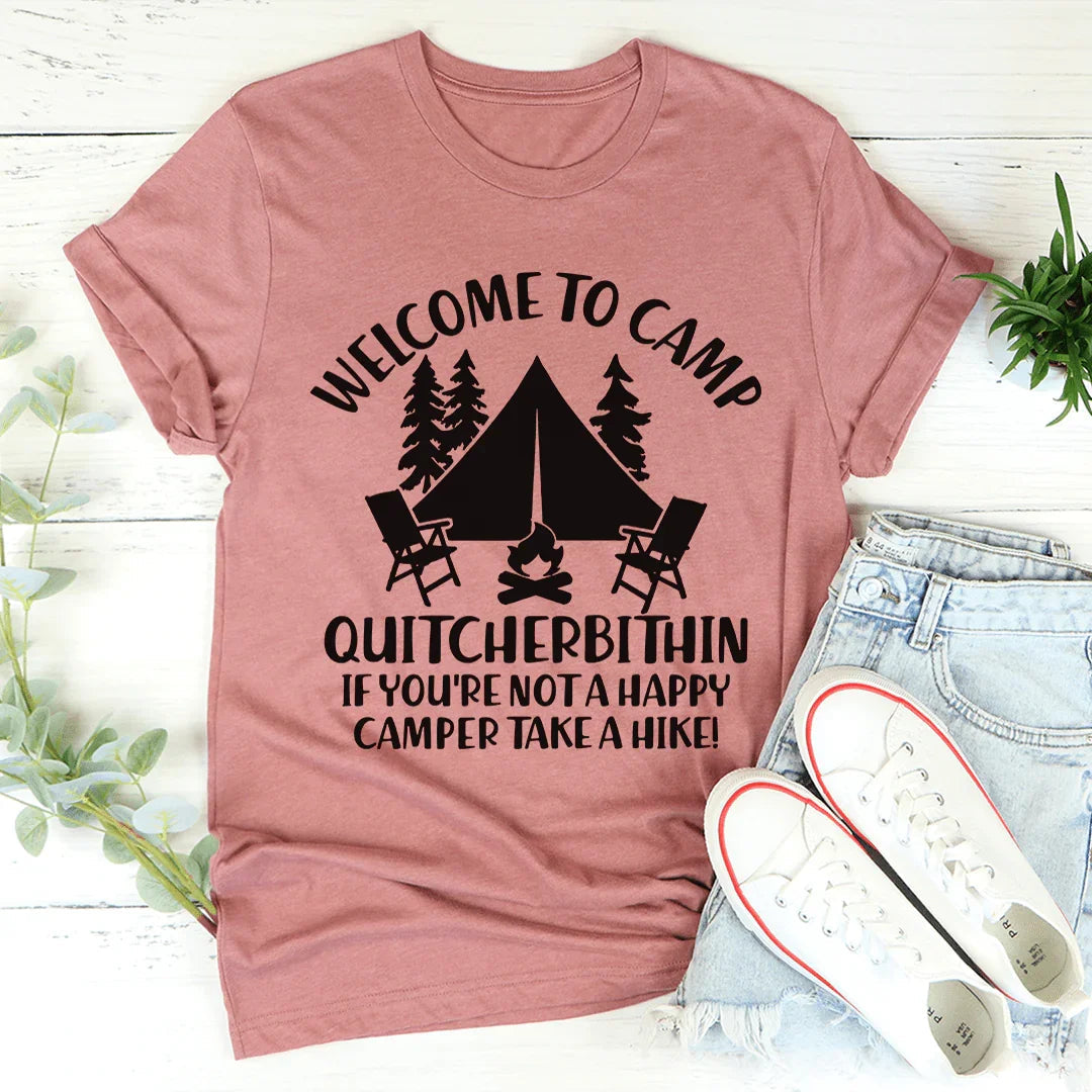 Welcome To Camp Quitcherbithin Tee - Korvel