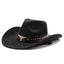 Chapeau de cowboy western premium avec rivets en forme de tête de taureau