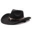 Chapeau de cowboy western premium avec rivets en forme de tête de taureau