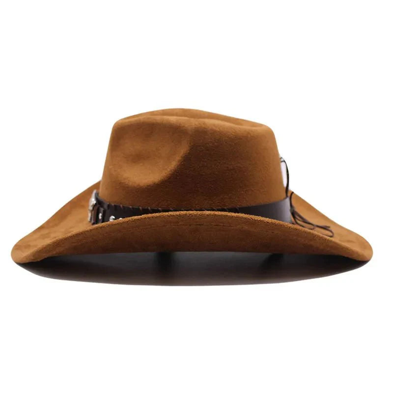 Chapeau de cowboy western premium avec rivets en forme de tête de taureau