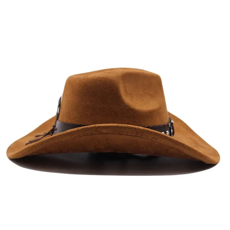 Chapeau de cowboy western premium avec rivets en forme de tête de taureau