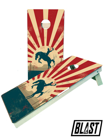 Premium Western Cowboy Cornhole Boards - Ultimate Outdoor Fun - Korvel