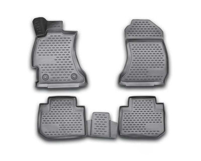Premium Custom Fit Floor Liners for 2008-2013 Toyota Land Cruiser - Black (4pc Set) - Korvel
