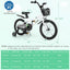18 Feet Kids Bike with Removable Training Wheels - Black & White