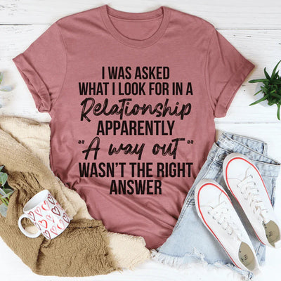 What I Look For In A Relationship Tee - Korvel